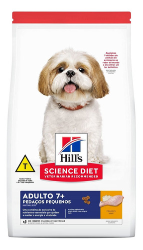 Imagem 1 de 1 de Alimento Hill's Science Diet 7+ para cachorro senior de raça pequena sabor frango em saco de 6kg