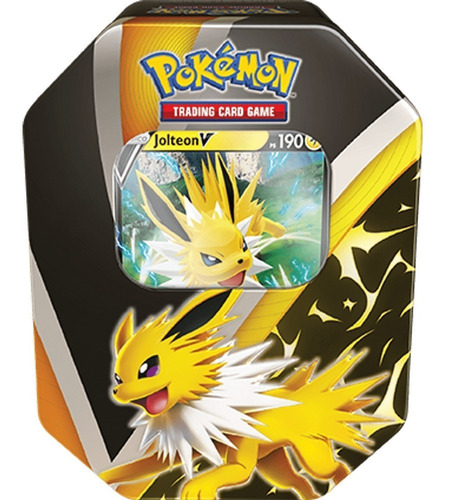 Lata Cards Pokémon Evoluções Eevee V Tcg Jogo Cartas Copag