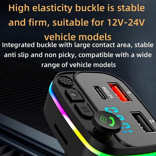 Receptor Bluetooth Auto Transmisor Fm Mp3 Cargador Usb P3