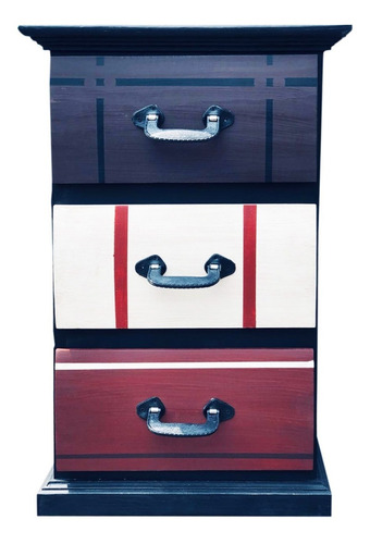 Imagen 4 de 4 de Cómoda Búro Cajonera Mueble Pino Madera Maciza Con Rieles