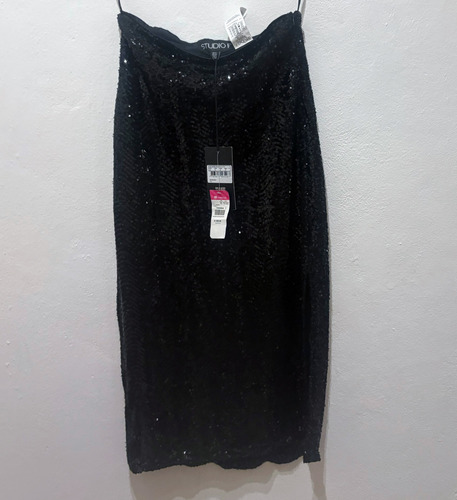 Falda Lentejuelas Studio F Talla 8 Nueva Con Msi