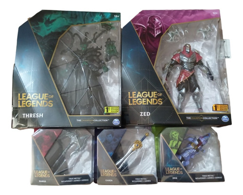 Set De Figuras League Of Legends Y Armas 