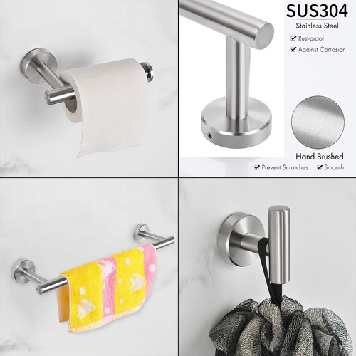 Bake Juego De Accesorios De Baño Inoxidable De 3 Piezas