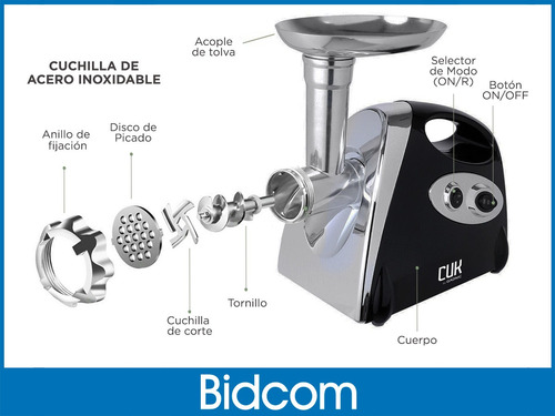 Picadora De Carne Electrica Gadnic Alta Potencia + Accesorio