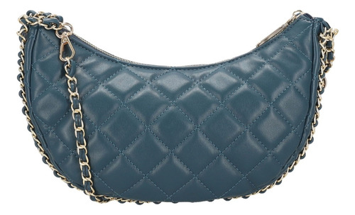 Bolsa Crossbody Para Mujer Westies Azul Hboblongawe Acabado de los herrajes Oro Diseño de la tela Liso