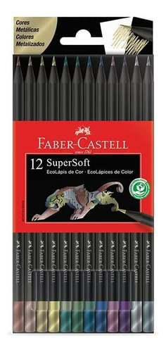 Lápices De Colores Faber-castell Supersoft Metalizados X 12