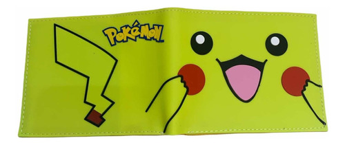 Billetera Pokemon Pikachu Anime Sonriendo + Hermosa Premium