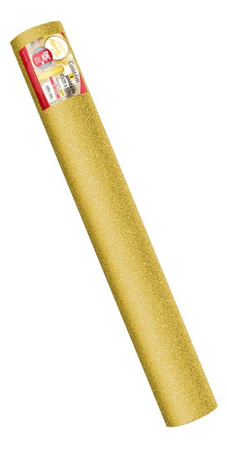 Plástico Adesivo Pvc Com Guiter 45cm X 10m - Dac Cor Dourado