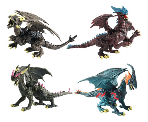 4x Conjunto De Dragões Do Diabo, Modelo De Dragão Voador,