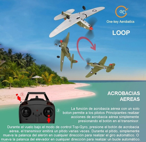 Avión Clasico P39 Airacobra Rc 4ch Top Rc Hobby Caja/regalo