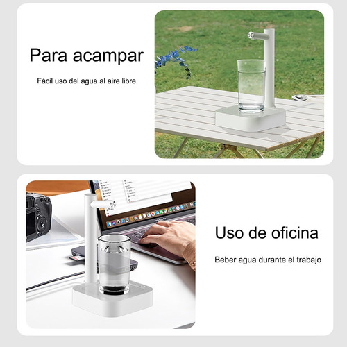 Dispensador Agua Recargable Por Usb, Portátil Y Desmontable