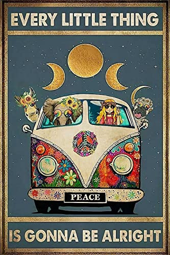 Bestylez Póster Hippie Vintage De Eevery Little Thing Is Gon