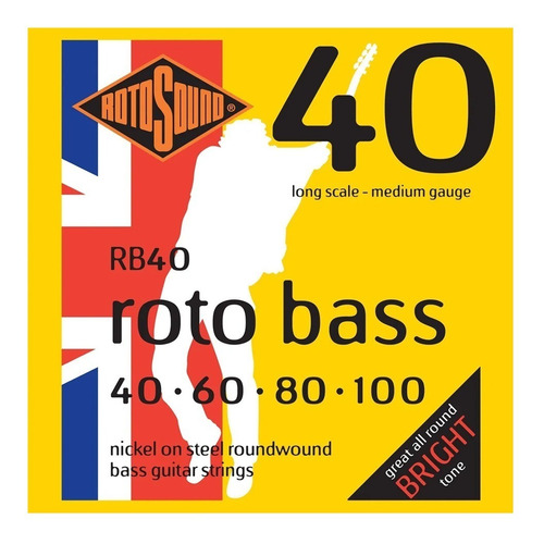 Imagen 4 de 7 de Encordado Rotosound Para Bajo Rotobass Rb40