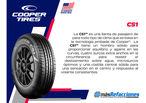 Llanta 235/75r15 Cooper Cs1 105t Blk