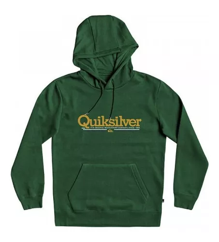 Buzo Canguro Quiksilver Hombre Rolling Circle negro Original