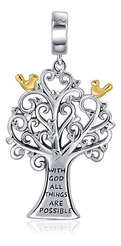 Amatolove Árbol De La Familia Dijes De Plata De Ley 925 Con 