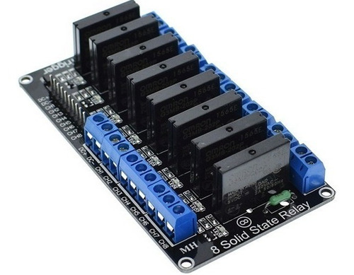 Imagen 2 de 6 de Modulo Rele Estado Solido 8 Canales 5v Bornera 10a