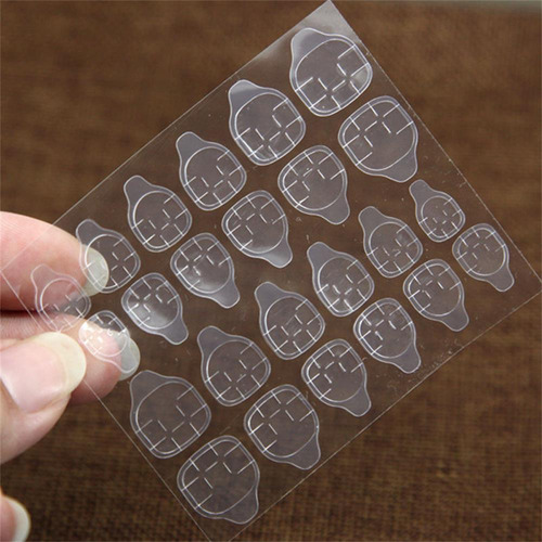 Pegatinas De Doble Cara Con Puntas De Uñas Postizas, Cintas