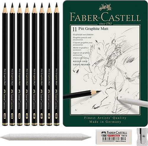 Lapices De Grafito Mate Faber-castell+ Accesorios Pack 11