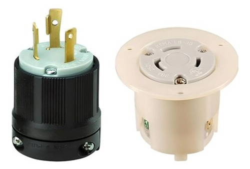 Nema L6-30 Locking Plug And Flanged Outlet Set | 250v -  Ddb