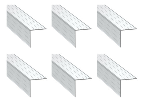 Angulo De 3cm Para Rack / Perfil De Aluminio - 6 Pzs Gris