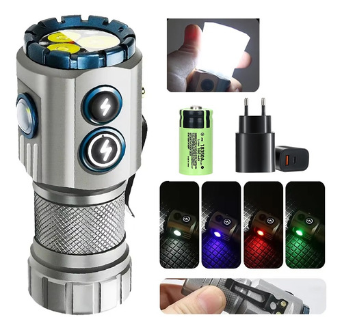 Linterna De 3 Led, Lámpara Lateral Rgb Mejorada De 2000 Lúme