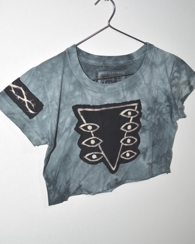 Imagen 3 de 8 de Croptop Lilith Evangelion Parche Prelavado Algodon Caustico