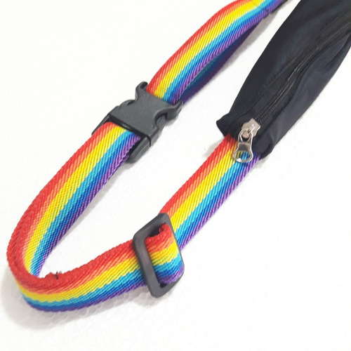 Imagen 2 de 3 de Riñonera Expandible De Lycra Con Cierre Cinta Lgtb