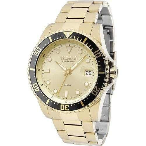 Relogio Technos Masculino Skymaster Dourado - 2415c         