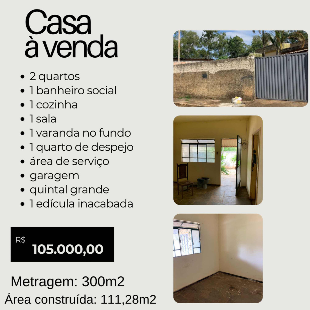 Captação de Casa a venda no bairro NONE, Caetanópolis, MG