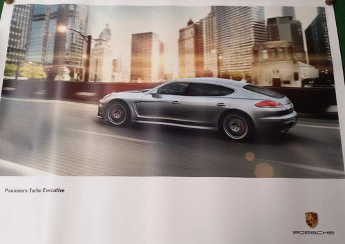 Poster Afiche Auto Porsche Panamera Turbo Executive 2013