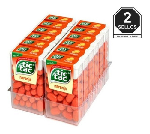 Tic Tac Pastillas Sabor Naranja 12pz 192gr