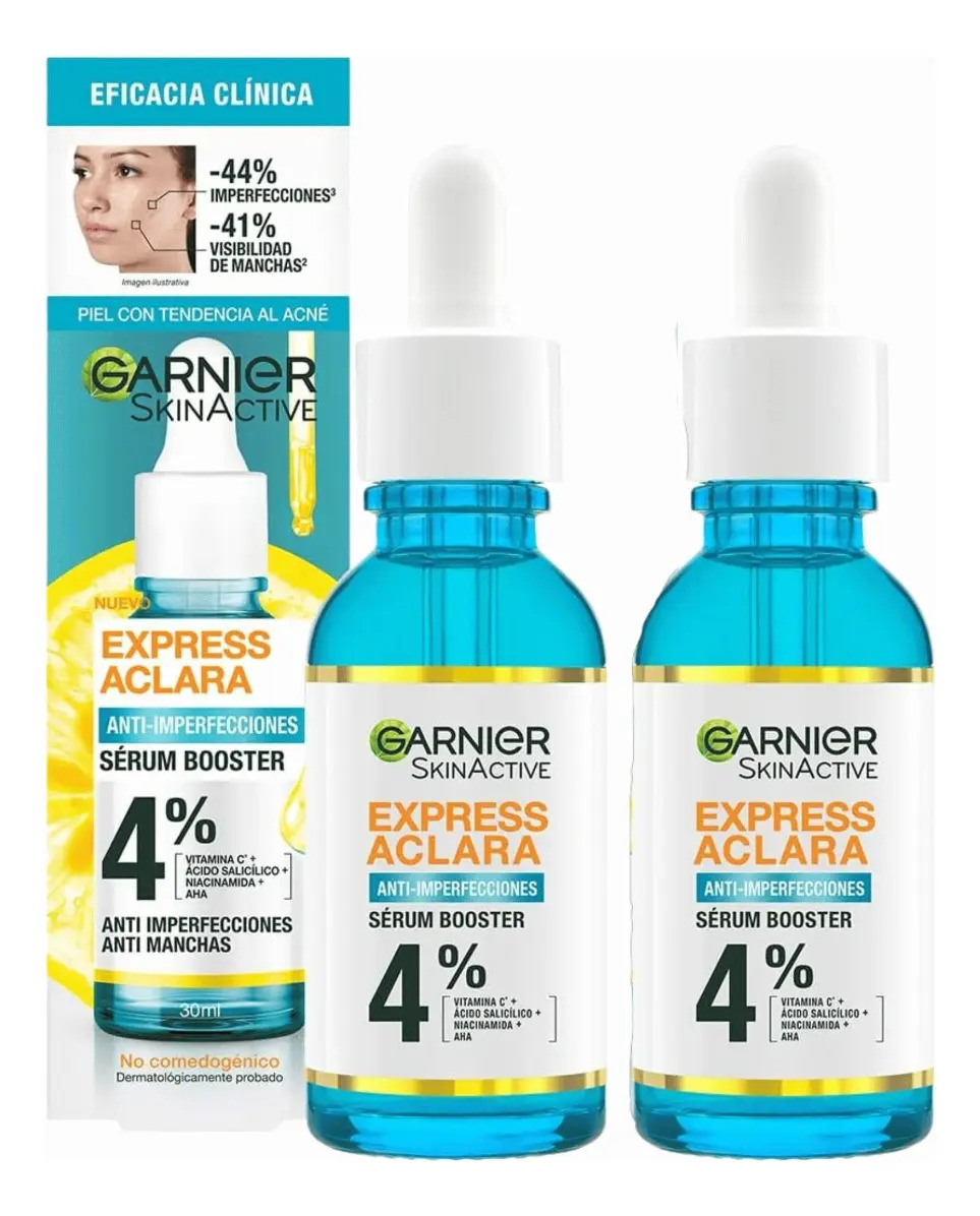 2 Pack Garnier Express aclara Express Aclara Anti Acné Día/Noche