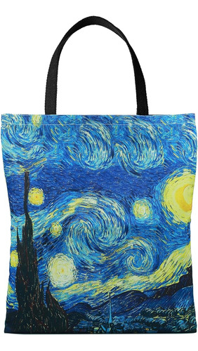 Van Gogh Reusable Art Tote Bag Aesthetic Canvas Carry On Sho