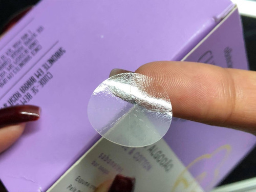 Lacre Transparente Redondo 20mm Com Picotes 500 Unidades