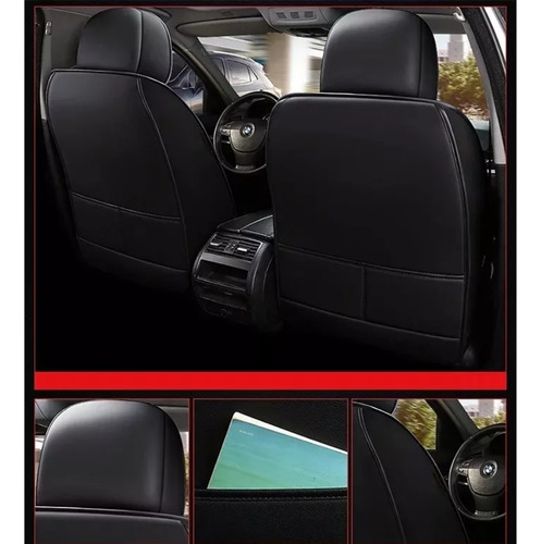 Kit Fundas Cubre Asiento Eco Cuero Auto Almohadilla Luxury