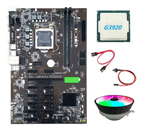 Placa Base De Minería B250 Btc Con Cpu G3920 O G3930+rgb