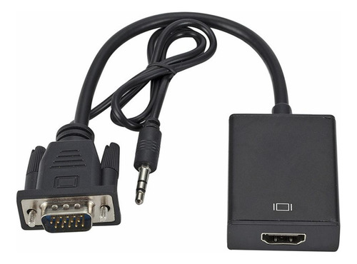 Cable Conversor Compatible Con Vga A Hdmi, Adaptador 1080p H