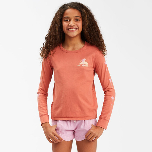 Polera M/l Niña Way Out West Long Rosa Billabong