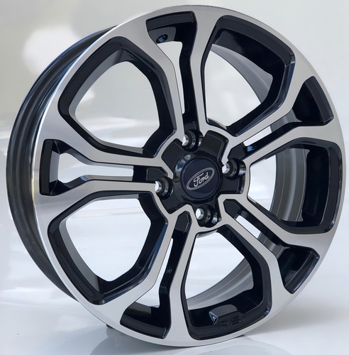 Rodas Ford Ecosport Rs Aro 15 ( Jogo 4un ) * Especial Cor Preto Com Diamantado
