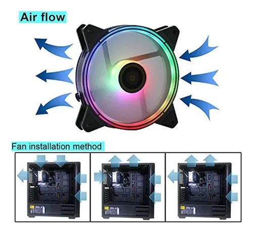 Ds Leddess Rainbow Led Rgb Ventiladores Con Controlador Para