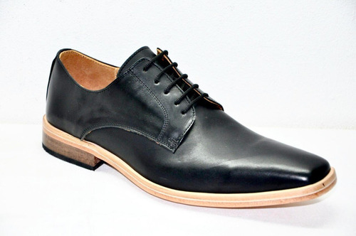 Zapato Hombre Vestir Cuero Liso Cordon Negro Suela Zap Risso