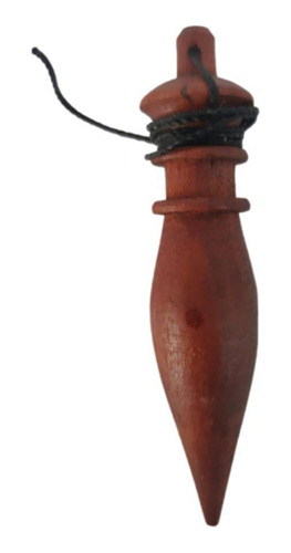 Pêndulo Madeira Modelo 09 - 8,5cm - Cordão 45cm - Marrom