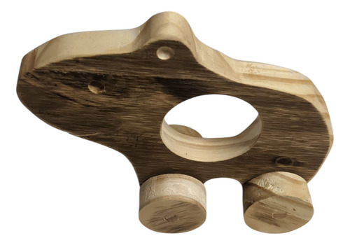 Carpincho Capibara Juego De Arrastre Rodante De Madera