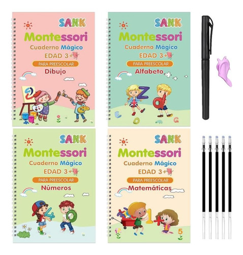 Kit De Cuadernos, Libros De Escritura Mágicos Para Niños 