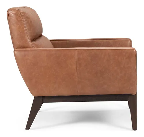 Poltrona Rosen Timber Cuero Camel