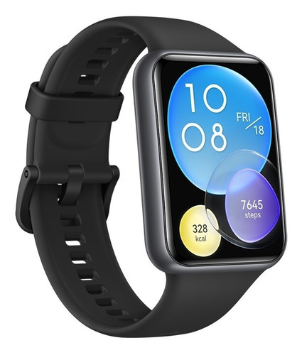Imagen 2 de 12 de Huawei Watch Fit 2 Active 1.74" caja de polímero midnight black, malla midnight black de silicona