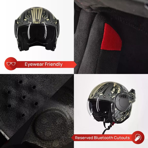 Casco Moto Modular Abatible 180° Ilm B707 Army Green Rider1
