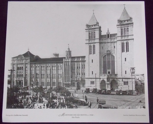 Foto Cartão Mosteiro De São Bento São Paulo Antiga 1920