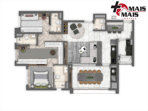 Imagem 8 de 15 de Living Haus Nova Campinas, 120m² E 145m², 2 Ou 3 Suítes - Livinghaus